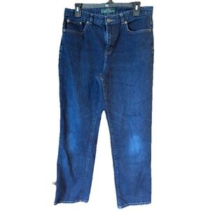 Lauren Jeans Co Ralph Lauren Women Size 10‎ Straight Leg Blue Denim Jeans
